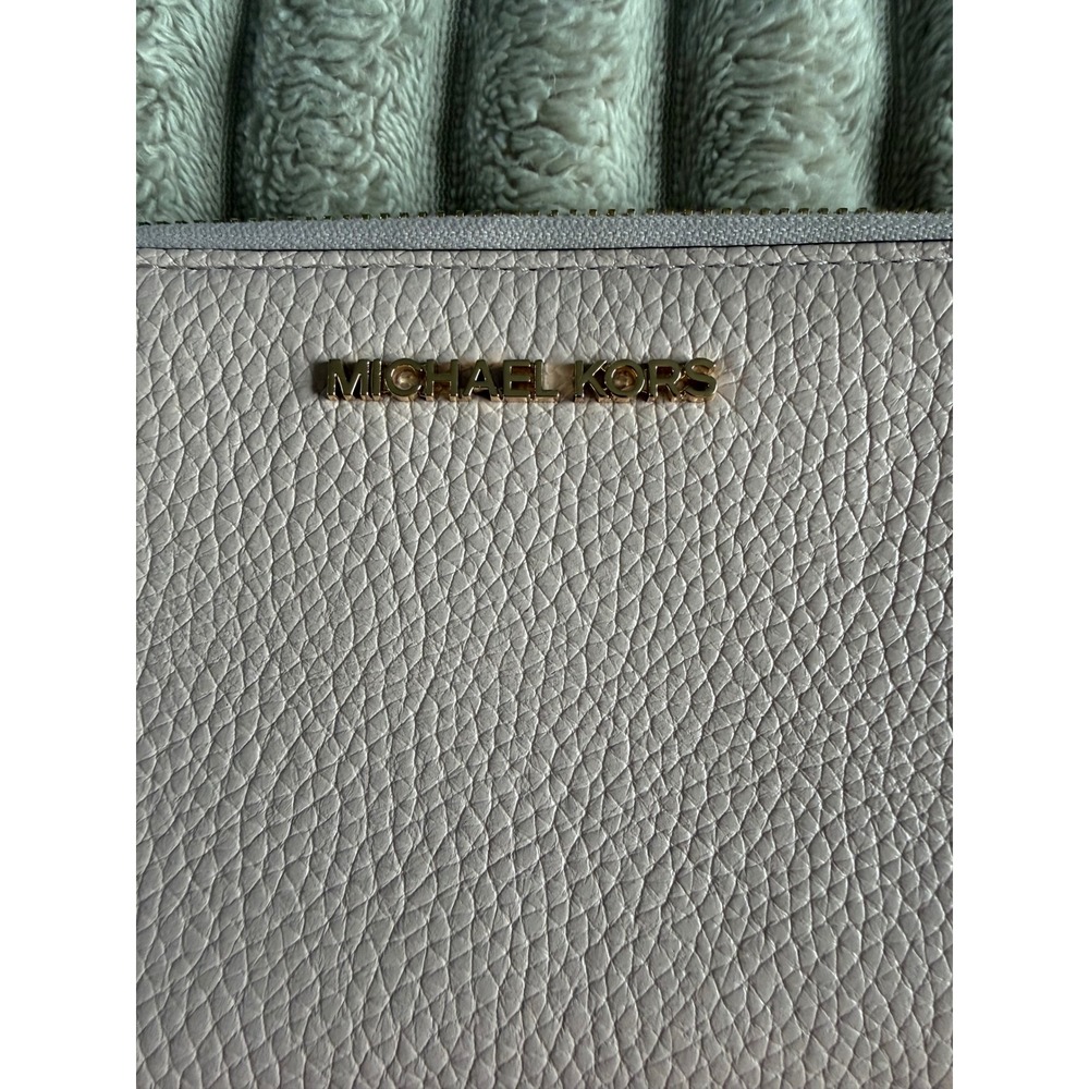Michael Kors Jet Set Travel Large Flat Smartphone Wallet Blossom Pink Leather - Picture 3 of 13